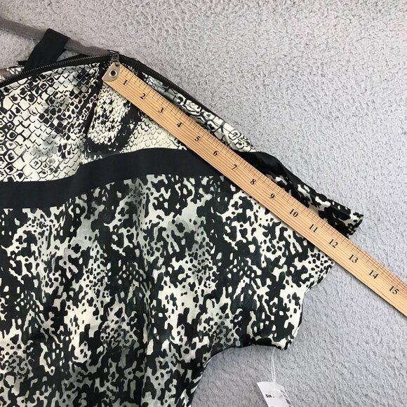 New Lola & Sophie Womens Snakeskin Print Blouse With Zipper Details S - Picture 12 of 16